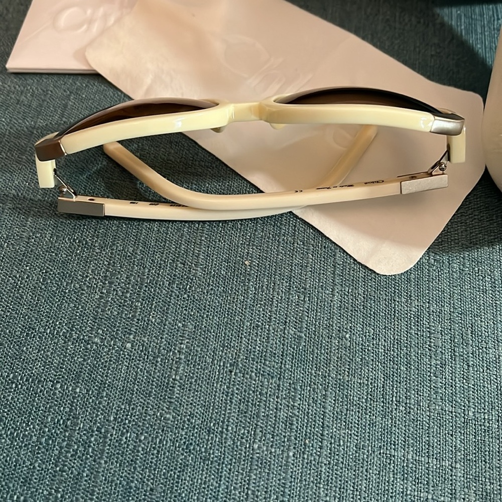 Chloe Cream Sunglasses Full Inclusion NWT - Picture 3 of 11